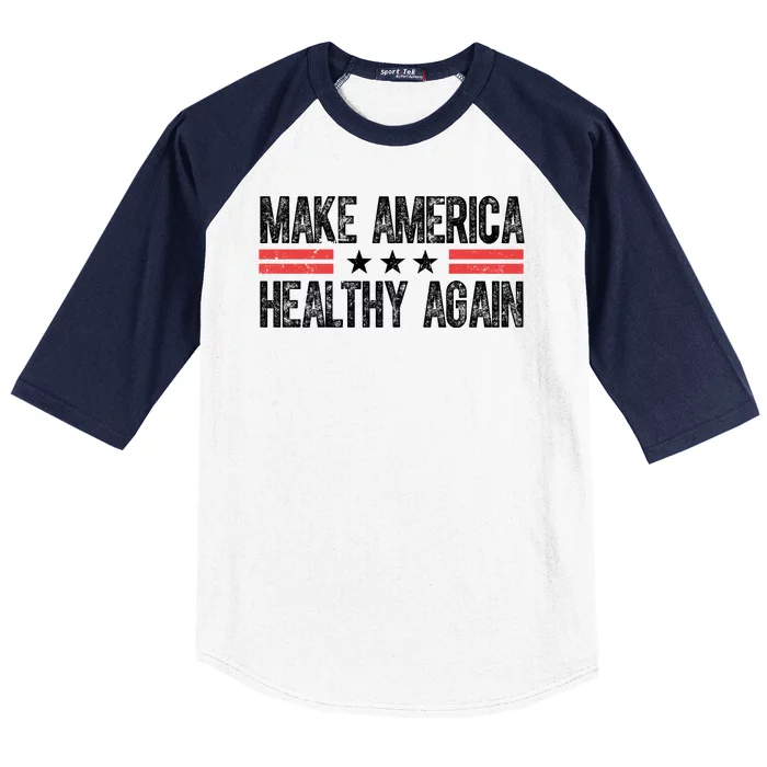 Make America Healthy Again Pro Trump Vintage Election Baseball Sleeve Shirt