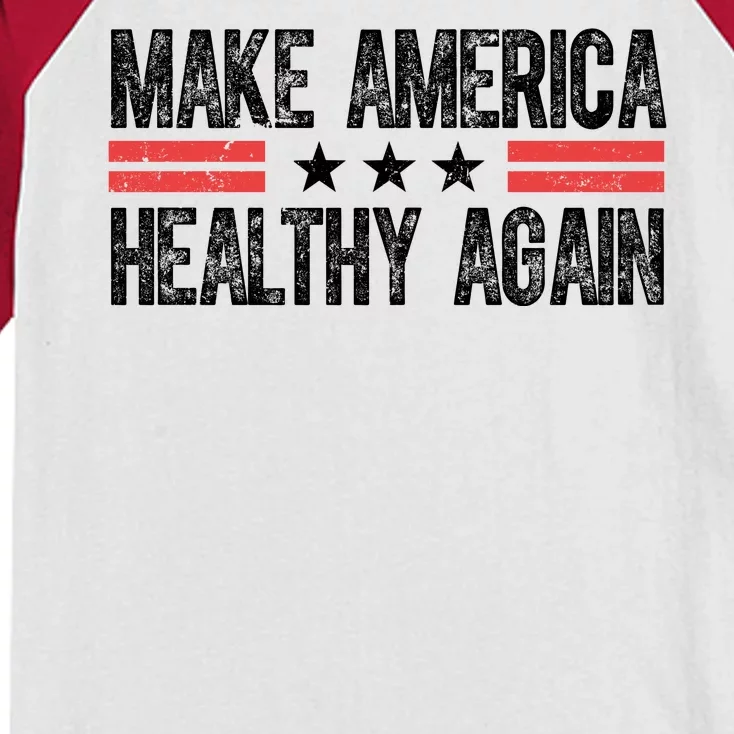 Make America Healthy Again Pro Trump Vintage Election Kids Colorblock Raglan Jersey