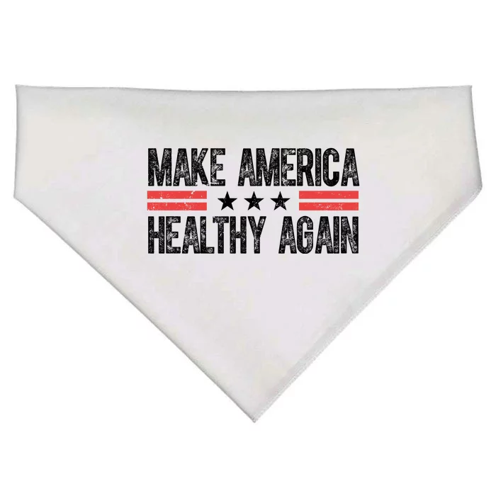 Make America Healthy Again Pro Trump Vintage Election USA-Made Doggie Bandana