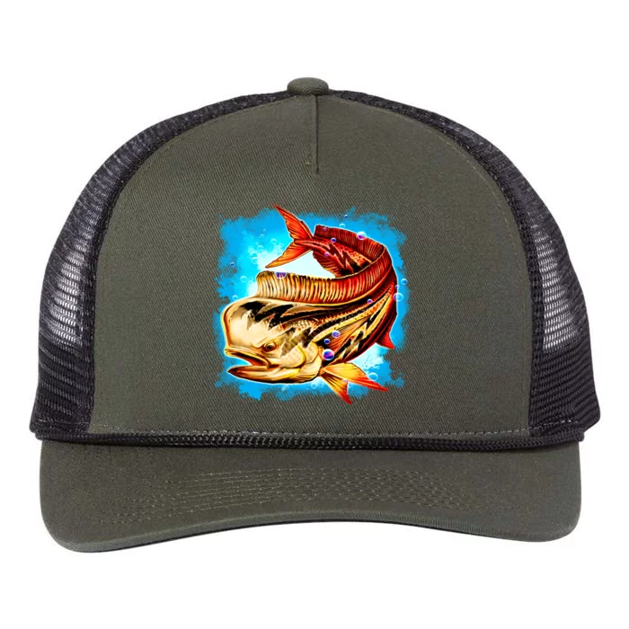 Mahi Hot Rod Fish Retro Rope Trucker Hat Cap