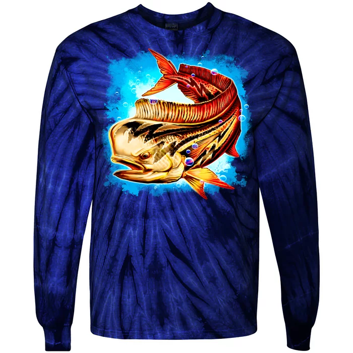 Mahi Hot Rod Fish Tie-Dye Long Sleeve Shirt