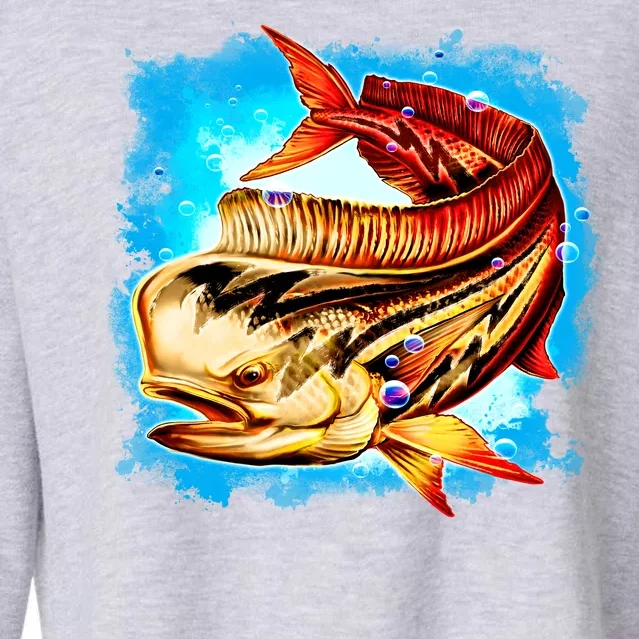 Mahi Hot Rod Fish Cropped Pullover Crew