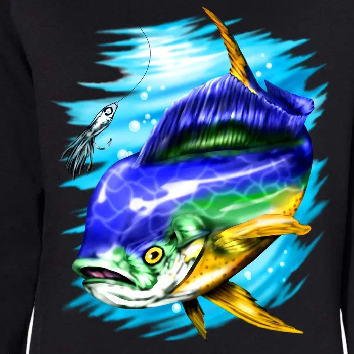 Mahi Mahi Fish Womens California Wash Sweatshirt