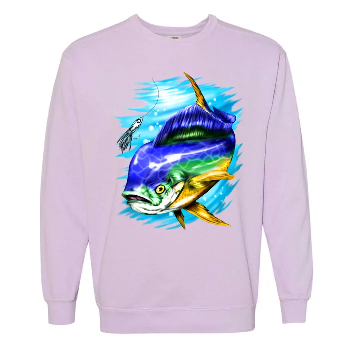 Mahi Mahi Fish Garment-Dyed Sweatshirt