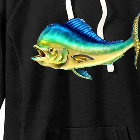 Mahi Mahi Side View Women's Fleece Hoodie