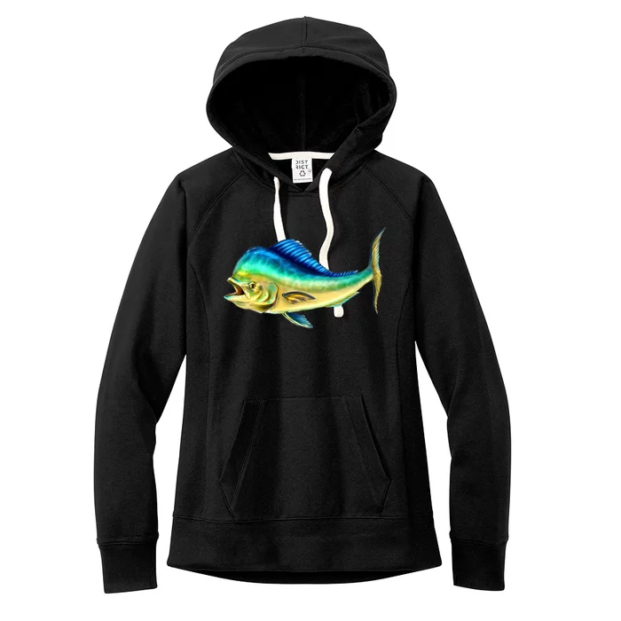 Mahi Mahi Side View Women's Fleece Hoodie