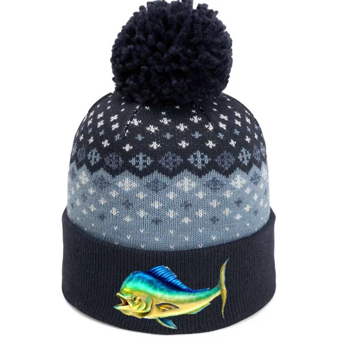 Mahi Mahi Side View The Baniff Cuffed Pom Beanie