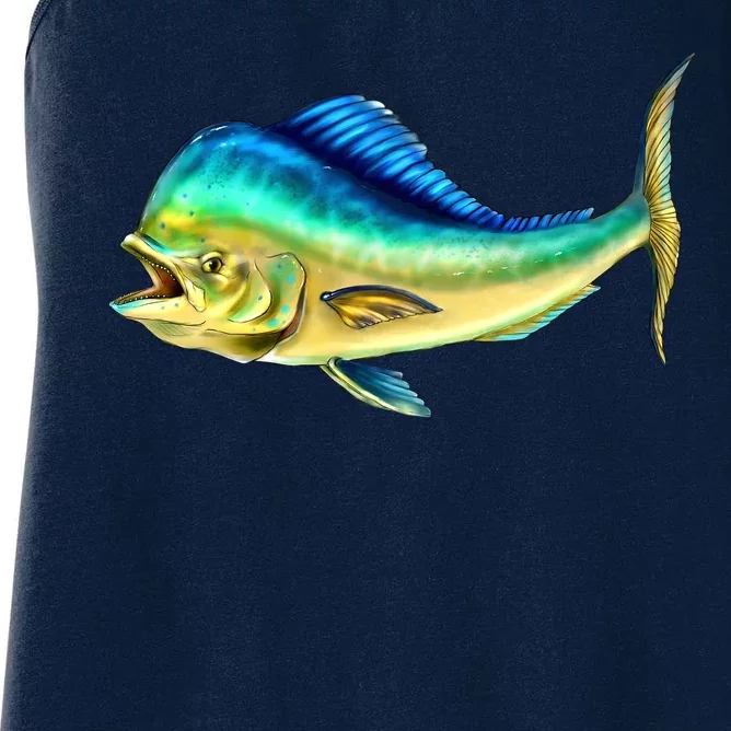 Mahi Mahi Side View Women's Racerback Tank