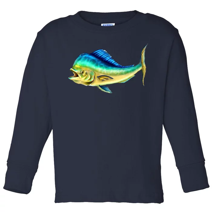 Mahi Mahi Side View Toddler Long Sleeve Shirt