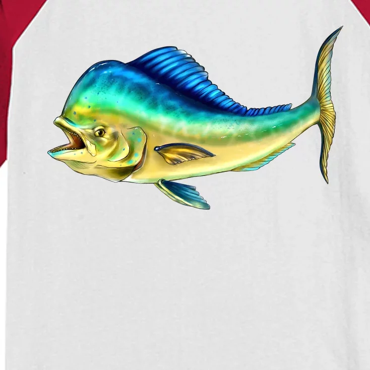 Mahi Mahi Side View Kids Colorblock Raglan Jersey