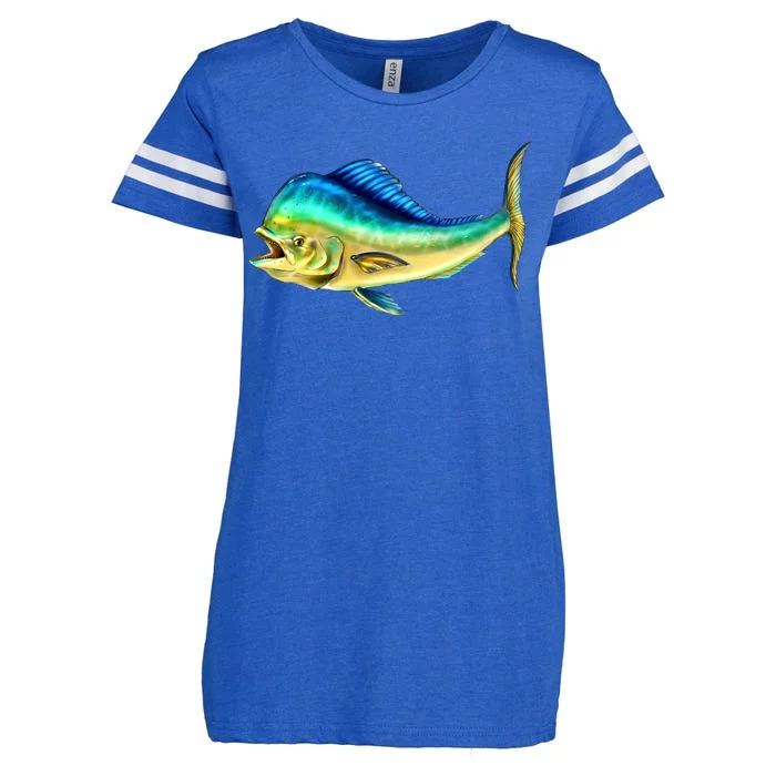 Mahi Mahi Side View Enza Ladies Jersey Football T-Shirt