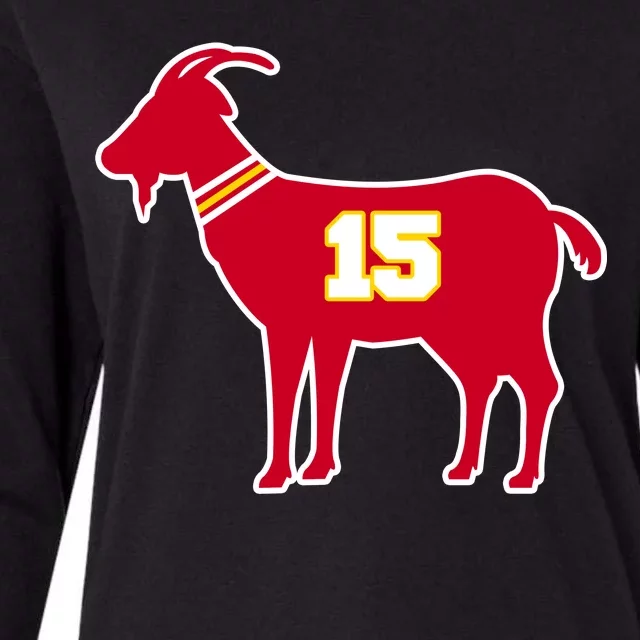 Mahomes Goat G.O.A.T Football Fan Womens Cotton Relaxed Long Sleeve T-Shirt