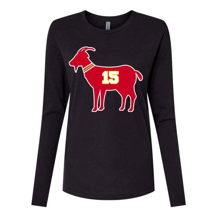 Mahomes Goat G.O.A.T Football Fan Womens Cotton Relaxed Long Sleeve T-Shirt