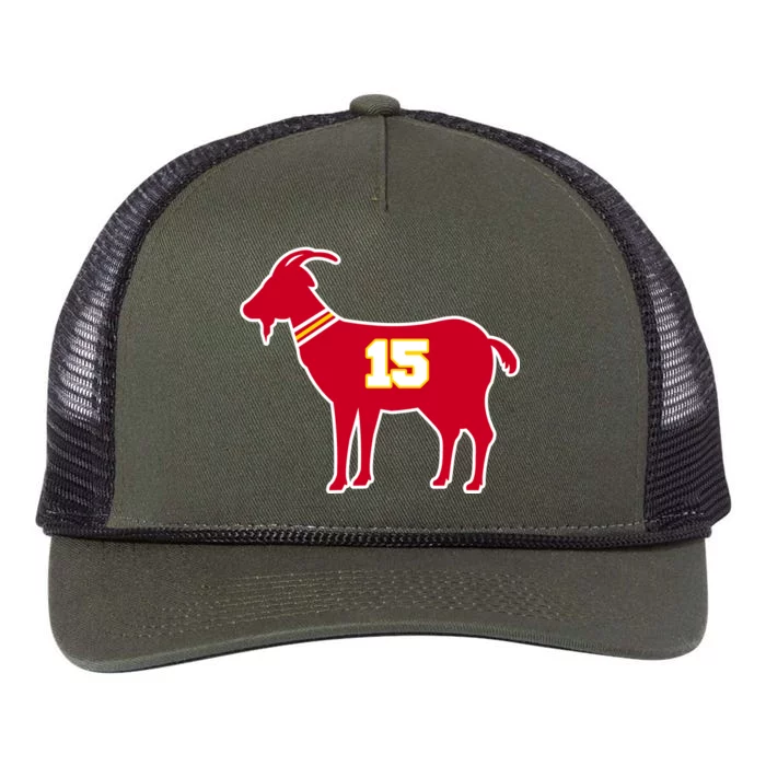 Mahomes Goat G.O.A.T Football Fan Retro Rope Trucker Hat Cap