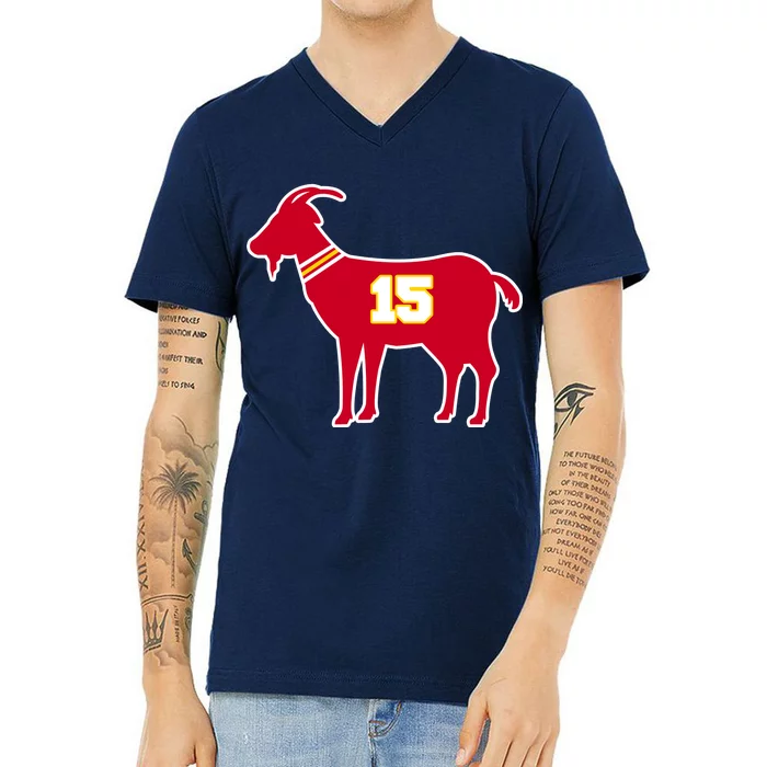 Mahomes Goat G.O.A.T Football Fan V-Neck T-Shirt