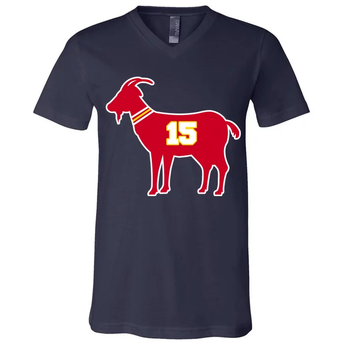 Mahomes Goat G.O.A.T Football Fan V-Neck T-Shirt