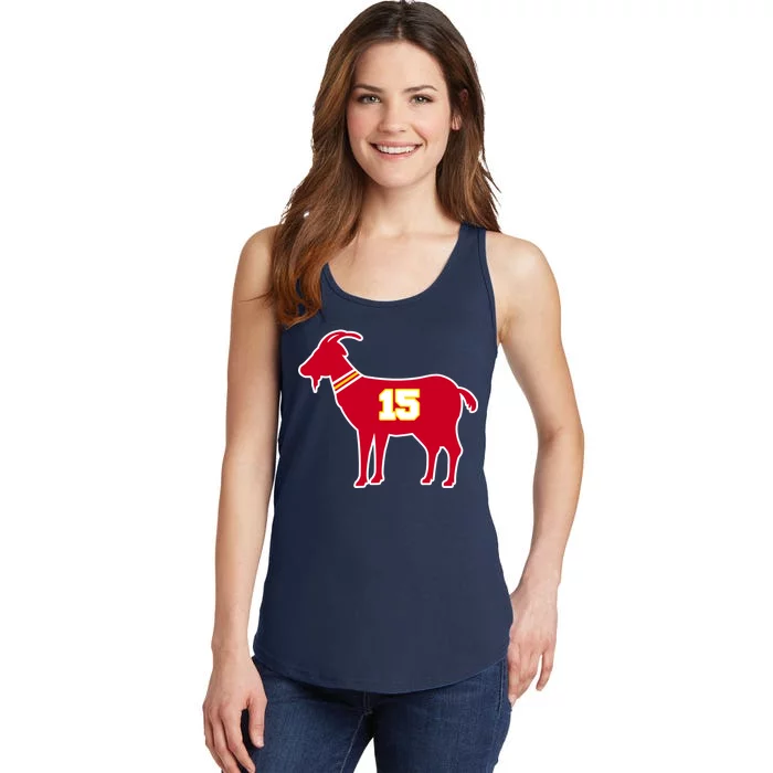 Mahomes Goat G.O.A.T Football Fan Ladies Essential Tank