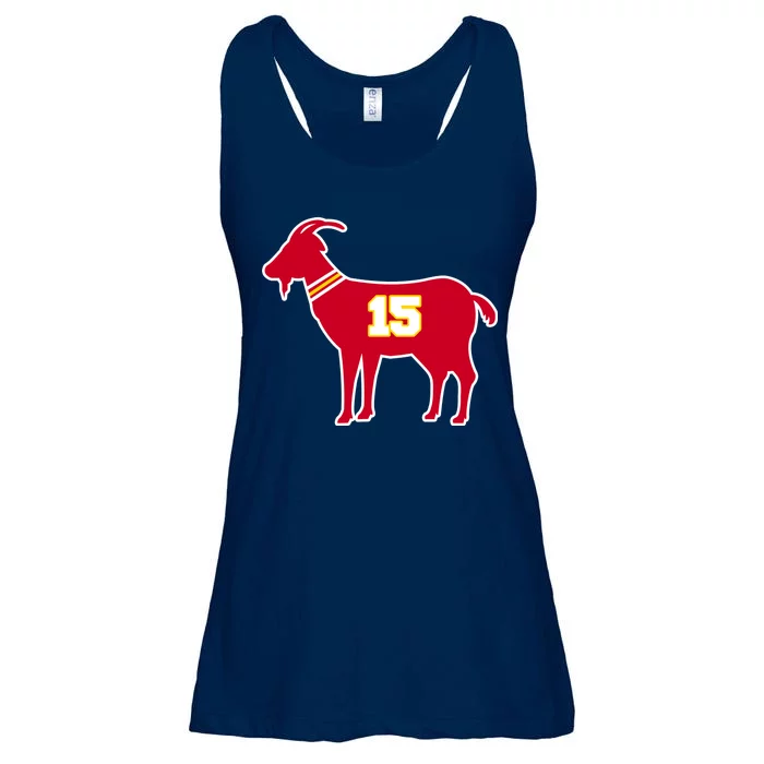 Mahomes Goat G.O.A.T Football Fan Ladies Essential Flowy Tank