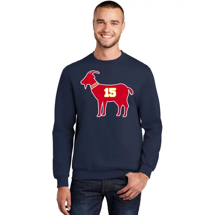 Mahomes Goat G.O.A.T Football Fan Tall Sweatshirt