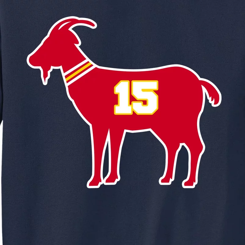 Mahomes Goat G.O.A.T Football Fan Tall Sweatshirt