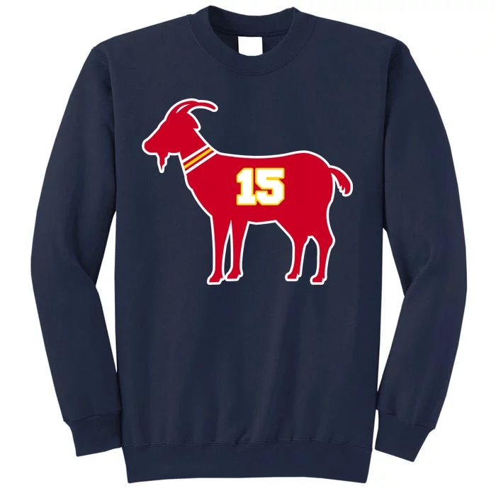 Mahomes Goat G.O.A.T Football Fan Tall Sweatshirt