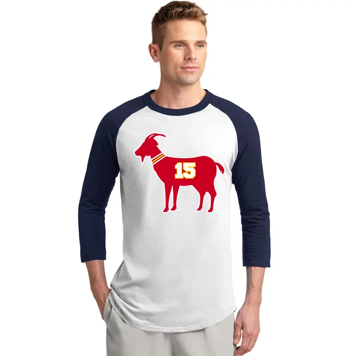 Mahomes Goat G.O.A.T Football Fan Baseball Sleeve Shirt