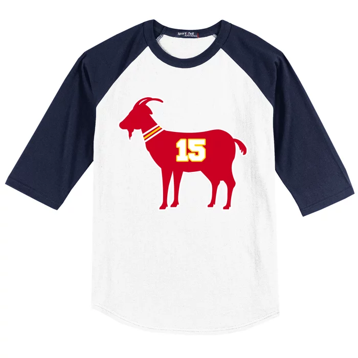 Mahomes Goat G.O.A.T Football Fan Baseball Sleeve Shirt