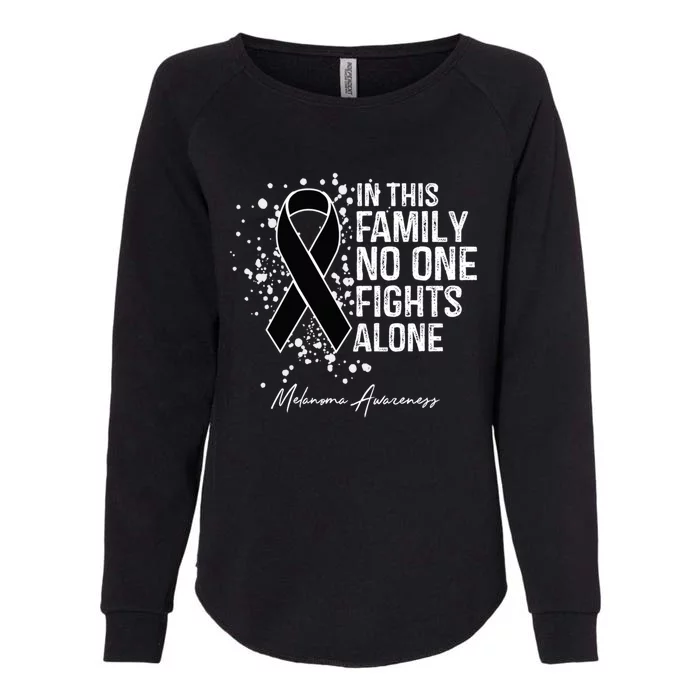 Melanoma Awareness In This Family No One Fights Alone Cute Gift Womens California Wash Sweatshirt