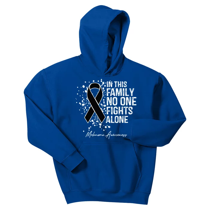 Melanoma Awareness In This Family No One Fights Alone Cute Gift Kids Hoodie