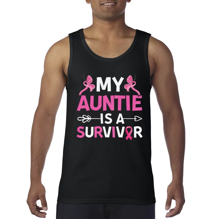 My Auntie Is A Survivor October Breast Cancer Awareness Day Tank Top