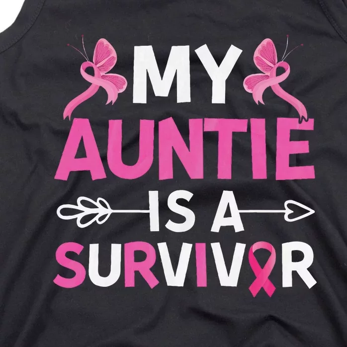 My Auntie Is A Survivor October Breast Cancer Awareness Day Tank Top