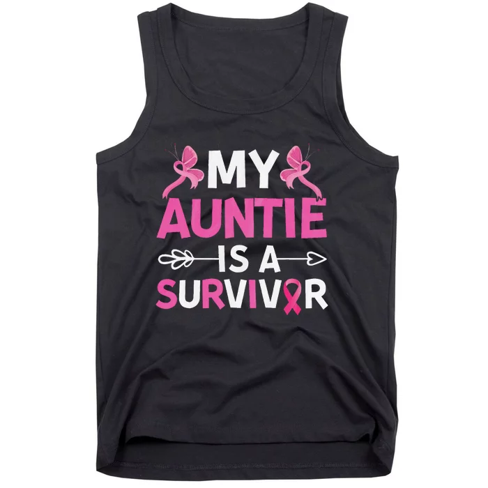 My Auntie Is A Survivor October Breast Cancer Awareness Day Tank Top