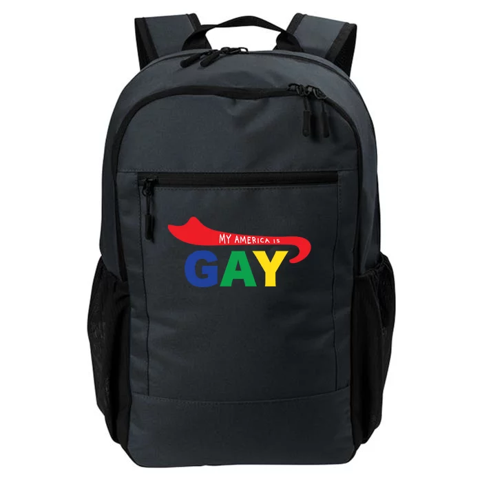 My America Is Gay Pride Cool Gift Positive Message Funny Gift Daily Commute Backpack