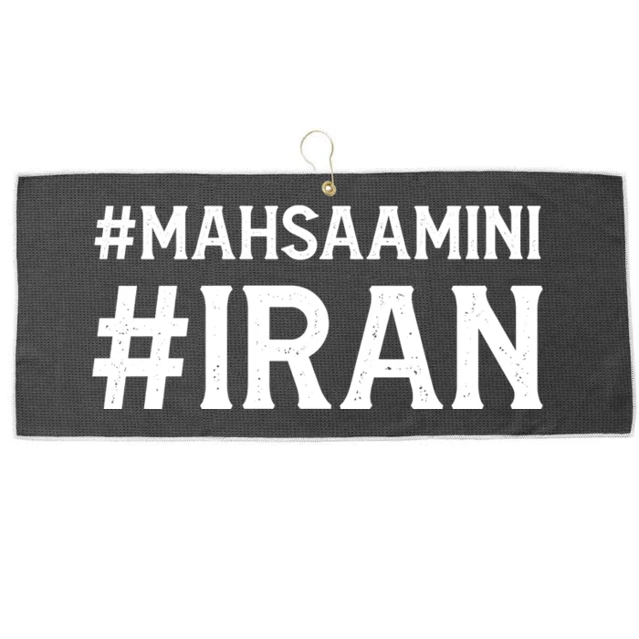 Mahsa Amini Iran Justice Large Microfiber Waffle Golf Towel