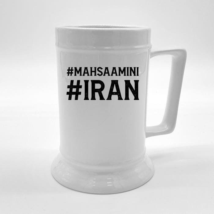 Mahsa Amini Iran Justice Front & Back Beer Stein