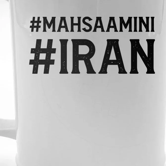 Mahsa Amini Iran Justice Front & Back Beer Stein