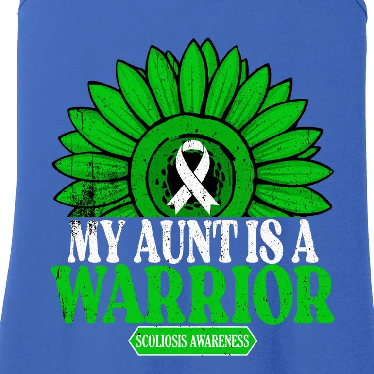 My Aunt Is A Warrior Scoliosis Awareness Great Gift Ladies Essential Tank