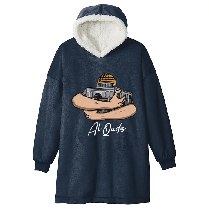 Masjid Alaqsa Islamic Ramadan Eid Hooded Wearable Blanket