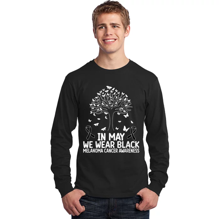 Melanoma Awareness In may we wear Melanoma Cancer Awareness Long Sleeve Shirt