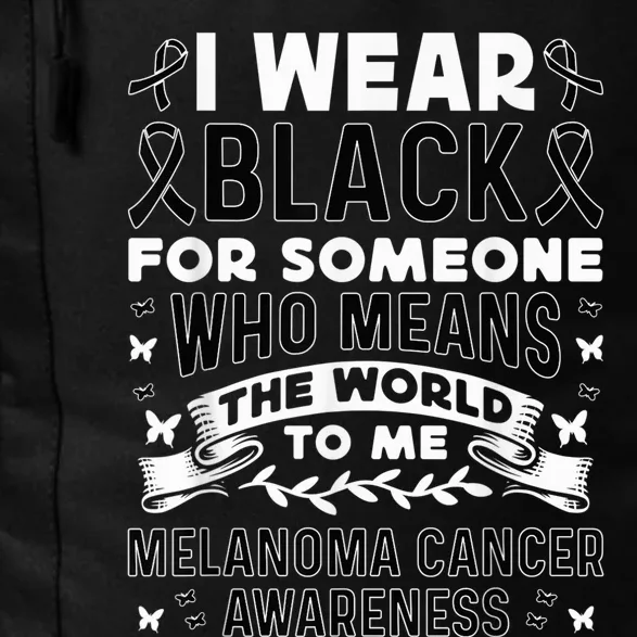 Melanoma Awareness I wear black Melanoma Cancer Awareness Daily Commute Backpack