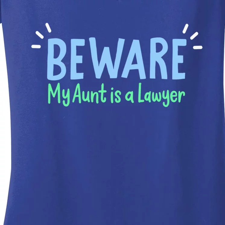 My Aunt Is A Lawyer For Attorneys Gift Women's V-Neck T-Shirt