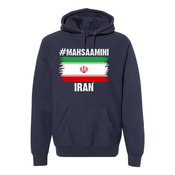 Mahsa Amini Iran Flag Support Womens Rights Premium Hoodie