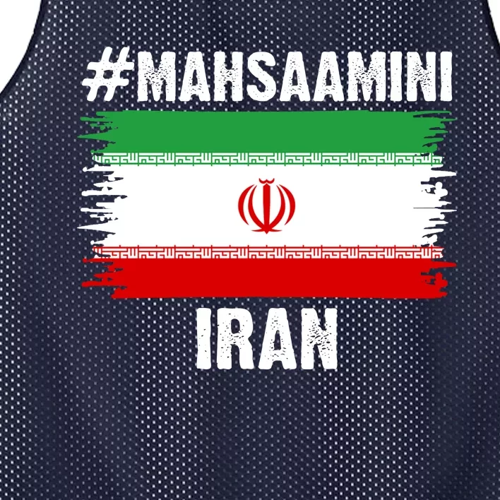 Mahsa Amini Iran Flag Support Womens Rights Mesh Reversible Basketball Jersey Tank