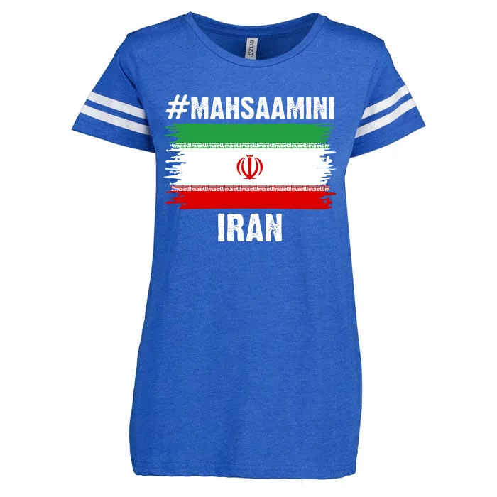 Mahsa Amini Iran Flag Support Womens Rights Enza Ladies Jersey Football T-Shirt