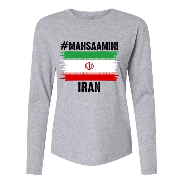 Mahsa Amini Iran Flag Support Womens Rights Womens Cotton Relaxed Long Sleeve T-Shirt