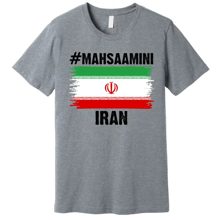 Mahsa Amini Iran Flag Support Womens Rights Premium T-Shirt