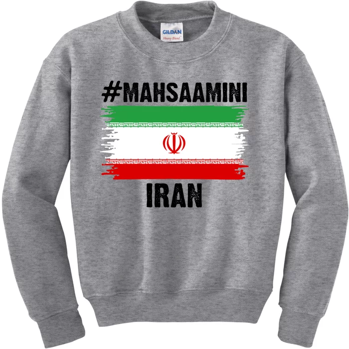 Mahsa Amini Iran Flag Support Womens Rights Kids Sweatshirt