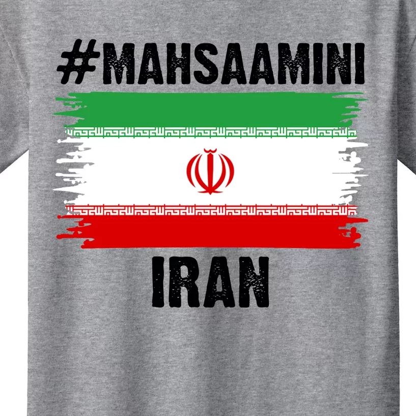 Mahsa Amini Iran Flag Support Womens Rights Kids T-Shirt