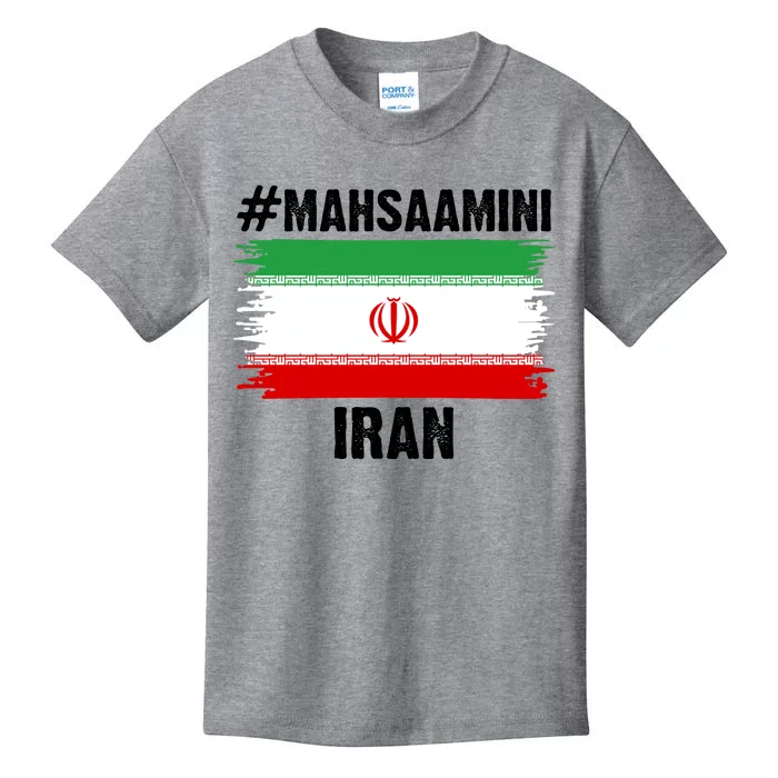 Mahsa Amini Iran Flag Support Womens Rights Kids T-Shirt