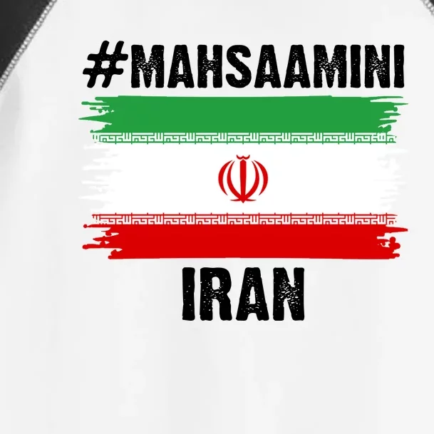 Mahsa Amini Iran Flag Support Womens Rights Toddler Fine Jersey T-Shirt